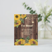 住所のひまわり灯列の変更素朴 ポストカード (スタンド正面)