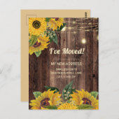 住所のひまわり灯列の変更素朴 ポストカード (正面/裏面)