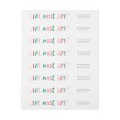 住所のまわりのほとんどの喜びの休日カード覆い ラップアラウンドラベル (シート)