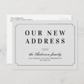 住所のエレガントクラシック枠の灰色の変更 ポストカード (正面/裏面)