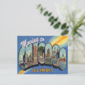 住所のシカゴヴィンテージスタイル変更に移動中 ポストカード (スタンド正面)