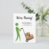 住所のスティック図形男性の変更 案内ポストカード (スタンド正面)