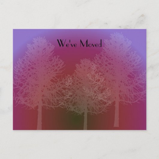 住所のツリーのシルエット変更 案内ポストカード (正面)