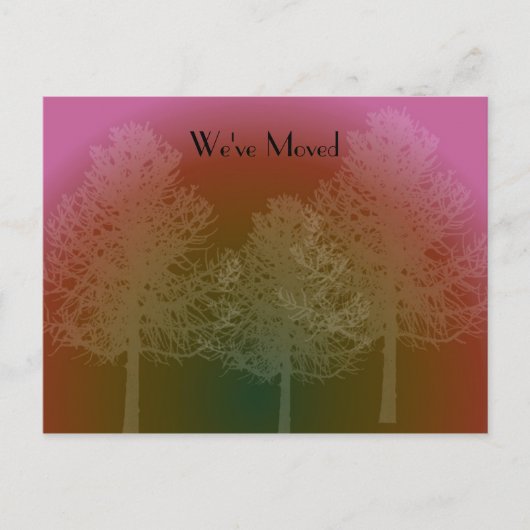 住所のツリーのシルエット変更 案内ポストカード (正面)