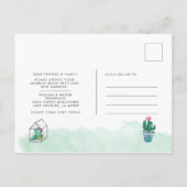 住所のミニマルな変更Boho Plants移動 案内ポストカード (裏面)