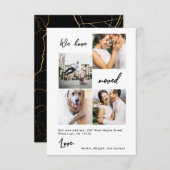 住所のモダン変更のお知らせ写真 サンキューカード (正面/裏面)