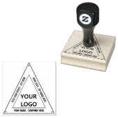 住所のロゴ名の三角形スタンプパーソナライズされた ラバースタンプ (押印)