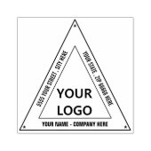 住所のロゴ名の三角形スタンプパーソナライズされた ラバースタンプ (インプリント)