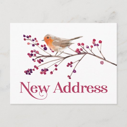 住所の休日の変更の新しい住所 案内ポストカード (正面)