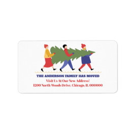 住所の休日の変更の新しい自宅住所 ラベル