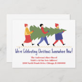 住所の休日の変更の新しい自宅住所 案内ポストカード (正面/裏面)