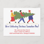 住所の休日の変更の新しい自宅住所 案内ポストカード (正面)