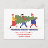 住所の休日の変更新しい自宅住所のアナウンス 案内ポストカード (正面)