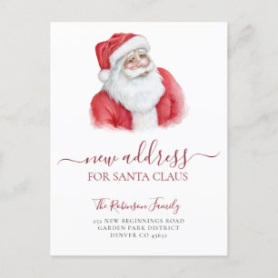 住所の休日の移動のクリスマス変更 案内ポストカード