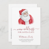 住所の休日の移動のクリスマス変更 案内ポストカード (正面/裏面)