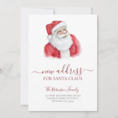 住所の休日の移動のクリスマス変更 案内状 (正面)