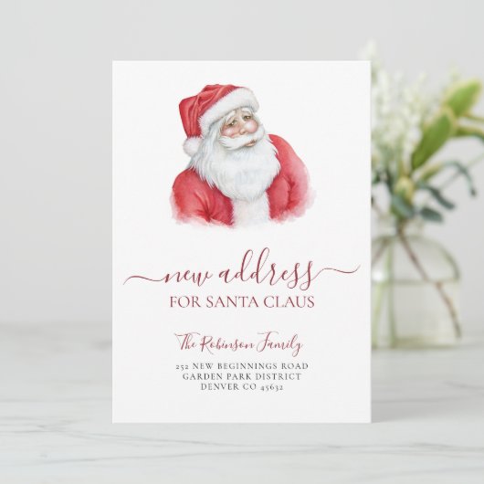 住所の休日の移動のクリスマス変更 案内状 (スタンド正面)