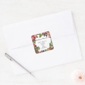 住所の冬の季節の変更 スクエアシール (封筒)