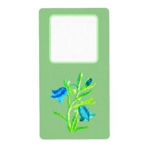 住所の出荷ラベル花のスタイルデザイン ラベル