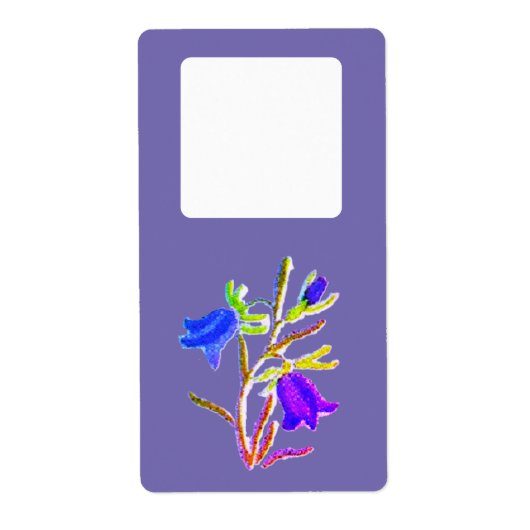 住所の出荷ラベル花のスタイルデザイン ラベル (正面)