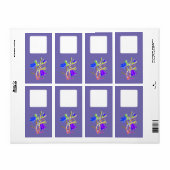 住所の出荷ラベル花のスタイルデザイン ラベル (フルシート)