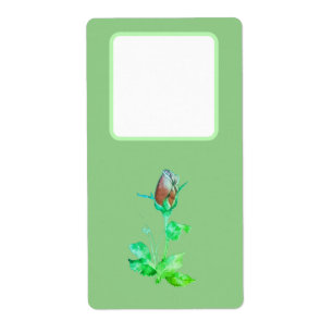 住所の出荷ラベル花のスタイルデザイン ラベル