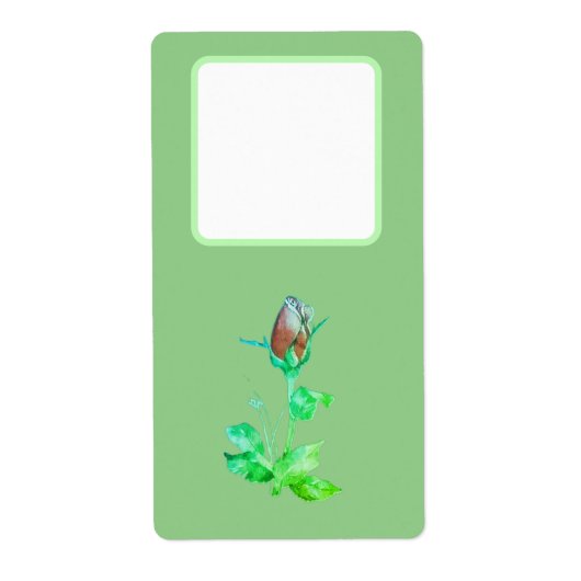 住所の出荷ラベル花のスタイルデザイン ラベル (正面)