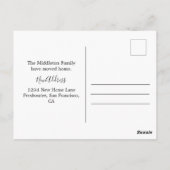 住所の変更おもしろいカスタム葉書 ポストカード (裏面)