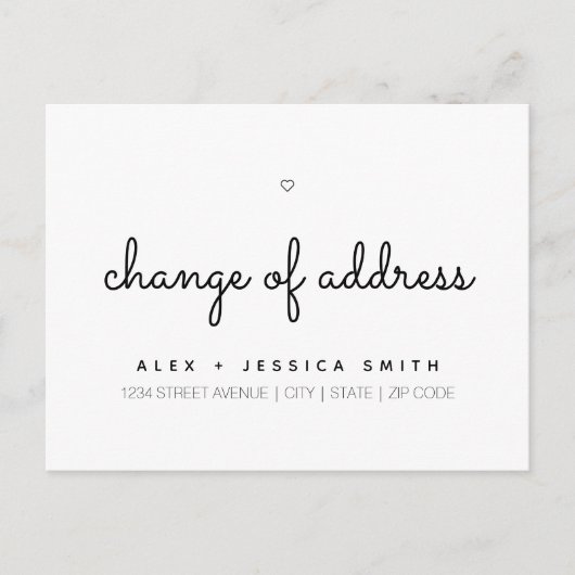 住所の変更かわいい引っ越しましたシンプル ポストカード (正面)