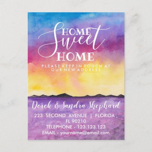 住所の変更に伴い、ラベンダーフィールドが移動されました 案内ポストカード (正面)