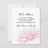 住所の変更に伴うピンクの花の効果 案内状 (正面)