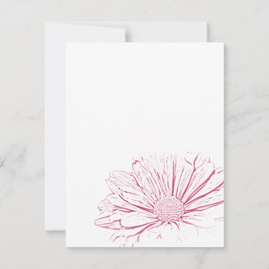 住所の変更に伴うピンクの花の効果 案内状 (裏面)