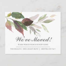 住所の変更に関する発表 ポストカード