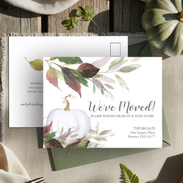 住所の変更に関する発表 ポストカード