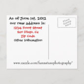 住所の変更のお知らせリス 案内ポストカード (裏面)