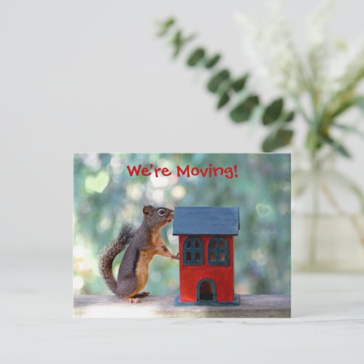 住所の変更のお知らせリス 案内ポストカード (スタンド正面)