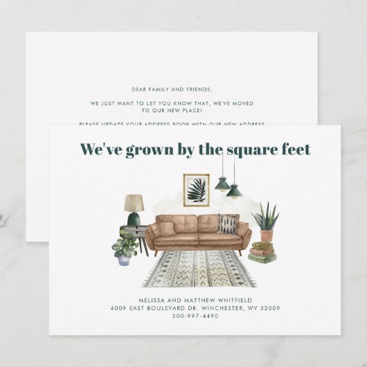 住所の変更のお知らせ (正面/裏面)