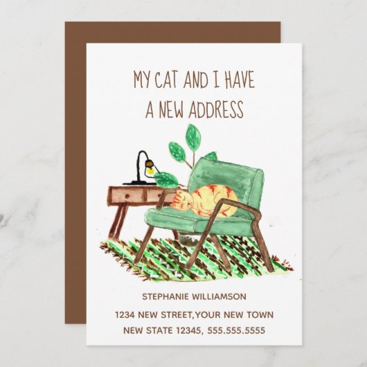 住所の変更のお知らせ (正面/裏面)