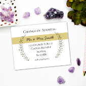 住所の変更の新しいホームエレガントツリー 案内ポストカード