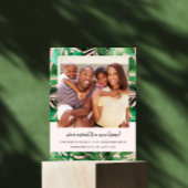 住所の変更の水色の葉写真赤面 案内ポストカード