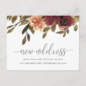 住所の変更の秋花束 案内ポストカード (正面)