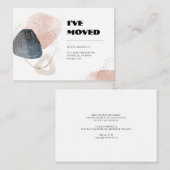 住所の変更の移動タイポグラフィの移動 ノートカード (正面/裏面)