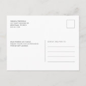 住所の変更の移動タイポグラフィの移動 ポストカード (裏面)