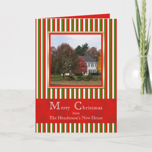 住所の変更の移動フォトクリスマスカード シーズンカード (正面)