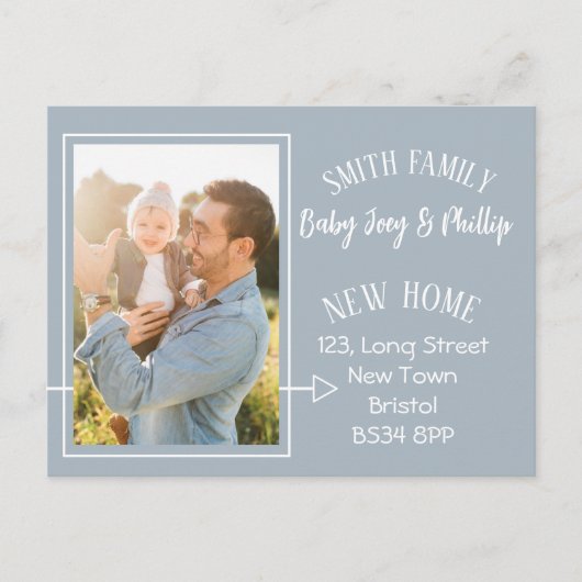 住所の変更の簡易写真はがき 案内ポストカード (正面)