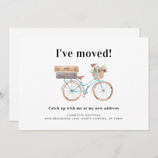 住所の変更の通知を移動した 案内状 (正面/裏面)