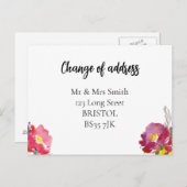 住所の変更はがきエレガントフローラ 案内ポストカード (正面/裏面)