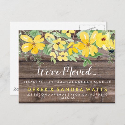 住所の変更は家のフローラ 案内ポストカード (正面/裏面)