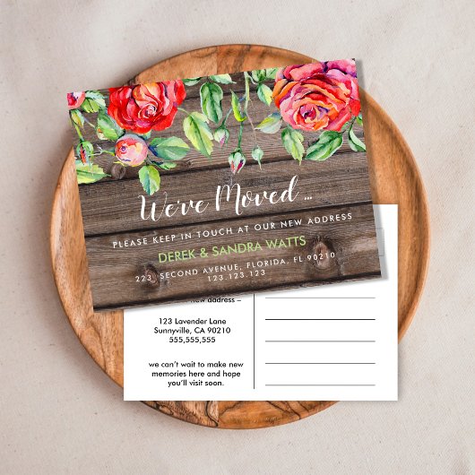 住所の変更は家のフローラ 案内ポストカード