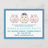 住所の変更は家のモルモット移動 案内ポストカード (正面)